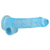 Real Rock Crystal Gode Crystal Clear 16 x 4cm Bleu